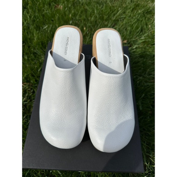 Rachel Comey Blaring Clog Nappa Leather White Natural Wood Size 8 NIB Clogs - Picture 6 of 16